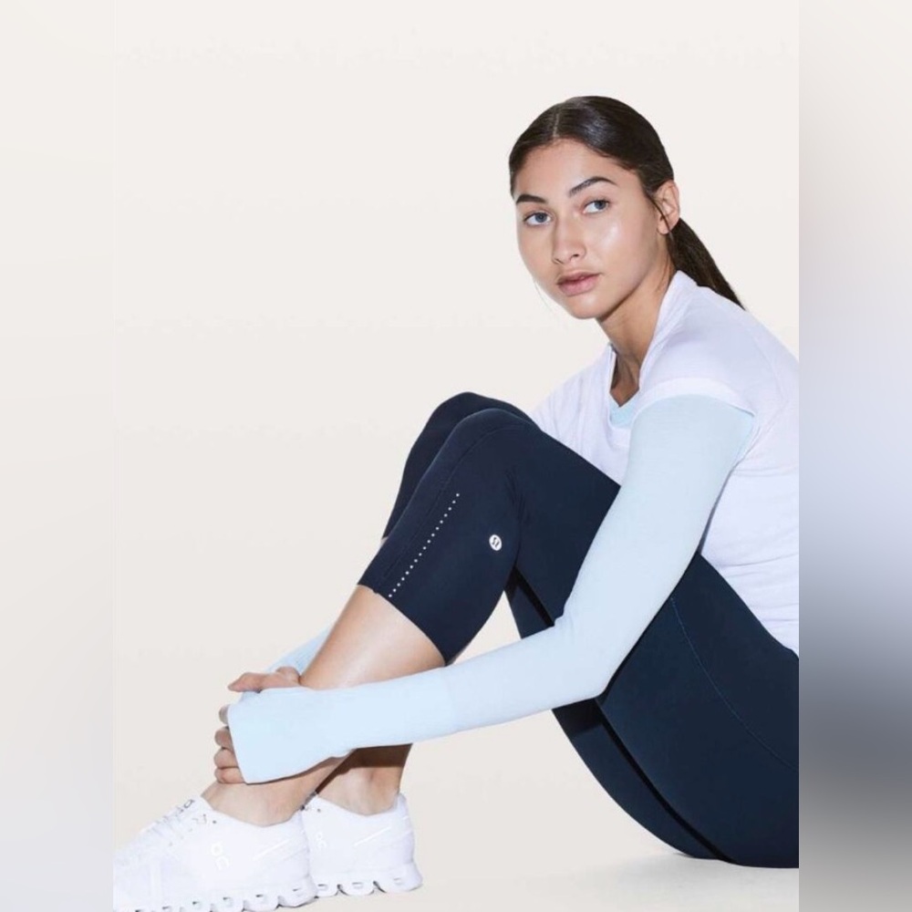 LULULEMON Fast Free Crop II Nulux 19" True Navy Run High Rise Leggings